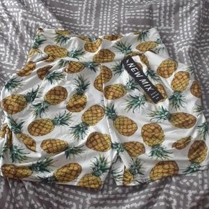 Pineapple print shorts